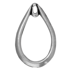 Tierracast Pewter Pendant, 28x18mm Teardrop - Antique Pewter