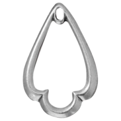 Tierracast Pewter Pendant, 32x20mm Trefoil - Antique Pewter