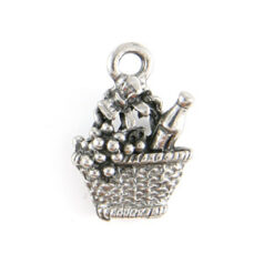 Wine Charm - 12mm Basket with Wine Bottle
