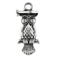 Charm Antique Pewter 21x10mm - Owl