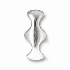 Tierracast Pewter Link, 19x8mm Hourglass 2 Holes - Rhodium