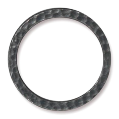 Tierracast Pewter Link, 25mm Hammertone Ring (inside diameter 20mm) - Black