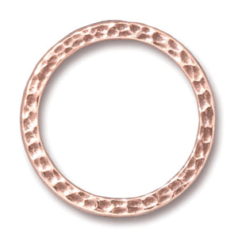 Tierracast Pewter Link, 25mm Hammertone Ring (inside diameter 20mm) - Antique Copper