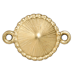 Tierracast Rivoli Frame, 12mm Beaded Round Link - Bright Gold