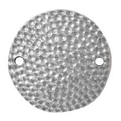 Tierracast Pewter Link, 25mm Hammertone Disk - Antique Pewter