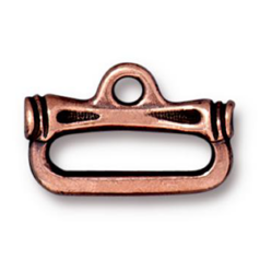 Tierracast Pewter End Bar, 18.6x11.7mm Bamboo (inside Hole 14x3.5mm) - Antique Copper