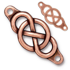 Tierracast Pewter Link, 35x15mm Infinity Centerpiece  - Antique Copper