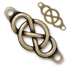 Tierracast Pewter Link, 35x15mm Infinity Centerpiece  - Brass Oxide