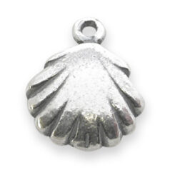 JBB Pewter - Shell Pendant 11.6x 9.2mm - Antique Silver