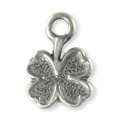 Charm, JBB Pewter 8.8x6.3mm Clover Leaf in Antique Silver Finish