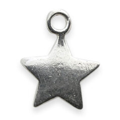 JBB Pewter - Star Pendant 8.6x6.4mm - Brass Antique Sterling Silver Plated