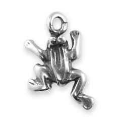 Charm, JBB Pewter  8.3x6.2mm Frog in Antique Silver Finish