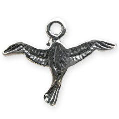 Charm, JBB Pewter 9.4x11.9mm seagull in Antique Silver