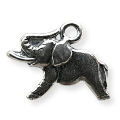 Charm, JBB Pewter - 7.7x 10.7mm Elephant Design in Antique Silver