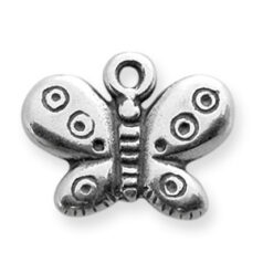 Charm, JBB Pewter 11.4x14mm Butterfly in Antique Silver Finish