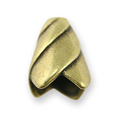 Cone End Cap, JBB Pewter 13.5x10mm Wrap Design (inside 7.5mm) in Antique Bronze Finish