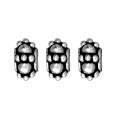 Tierracast Pewter Bead, 4x7mm Turkish Spacer Bead - Antique Silver