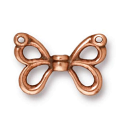 Tierracast Pewter Bead, 10.5x15.5mm Butterfly Wings - Antique Copper