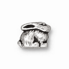 Tierracast Pewter Bead, 7.5x9mm Bunny - Antique Silver