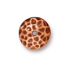 Tierracast Pewter 10mm Hammered Bead Cap - Antique Copper