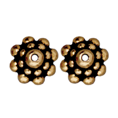 Tierracast Pewter Bead, 8x7.5mm Pamada - Antique Gold