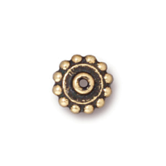 Tierracast Pewter 8mm Bead Aligner - Antique Gold