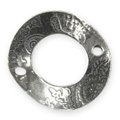 JBB Pewter - Link Round Twist 2 holes 19.5mm - Antique Silver