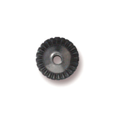 Tierracast Pewter Beaded Cap, 7mm Crown Bead Cap- Black