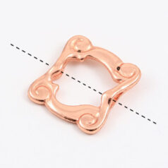 Link, JBB Pewter 15x15mm Bead Frame with 2 holes in Copper Plated
