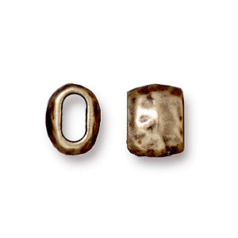 Tierracast Pewter Bead, 7x5.5mm ID Barrel Spacer Bead - Brass Oxide