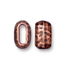 Tierracast Pewter Bead, 10x6mm ID Barrel - Antique Copper