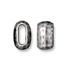 Tierracast Pewter Bead, 10x6mm ID Barrel - Antique Pewter