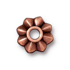 Tierracast Pewter Rivetables Bead, 10.5mm 8 Point Spacer - Antique Copper
