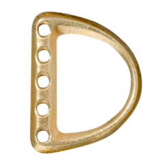 Tierracast Pewter Clasp Ring, 19.5x15.5mm 5 Hole D Ring Link - Bright Gold