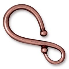 Tierracast Pewter Clasp, 32.5x16mm Classic Hook - Antique Copper