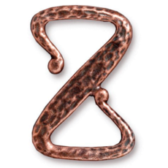 Tierracast Pewter Clasp, 28x 18.5mm Z Hook - Antique Copper