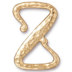 Tierracast Pewter Clasp, 28x 18.5mm Z Hook - Bright Gold
