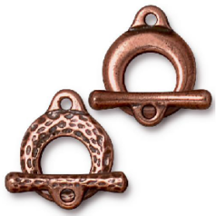 Tierracast Pewter Makers Toggle Clasp 16.5x13.5mm Loop, 18mm Bar - Antique Copper