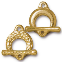 Tierracast Pewter Makers Toggle Clasp 16.5x13.5mm Loop, 18mm Bar -  Bright Gold