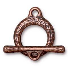Tierracast Pewter Craftsman Clasp Set, 20.5x16.5 Loop, 25mm Bar - Antique Copper