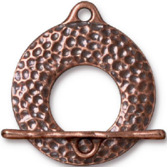Tierracast Pewter  Artisan Clasp Set, 30.5x26.5mm Loop, 30.5mm Bar - Antique Copper