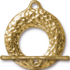 Tierracast Pewter  Artisan Clasp Set, 30.5x26.5mm Loop, 30.5mm Bar - Bright Gold