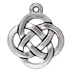 Tierracast Charm, Open Round Pendant - Antique Silver