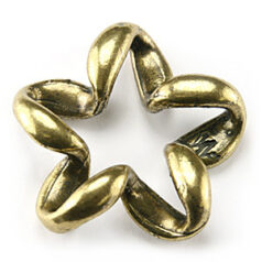 Pendant, B&B Benbassat Pewter 32mm Twisted Loop Shape - Antique Brass