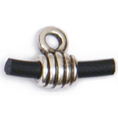 Euro Pewter Barrel Bail with loop,  9x15 mm (Hole 4mm) in Antique Brass plated pewter