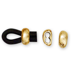 Euro Pewter Spacer Bead with 2.holes, 5x10mm in Shiny Gold plated pewter