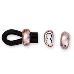 Euro Pewter Spacer Bead with 2 holes, 5x10mm in Antique Brass