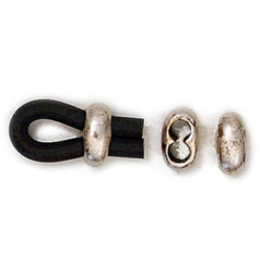 Euro Pewter Spacer Bead with 2 holes, 6x12mm in Antique Brass