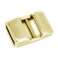 Euro Pewter Clasp, 22x13 mm in Shiny Gold