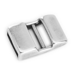 Euro Pewter Clasp, 22x13 mm in Antique Silver